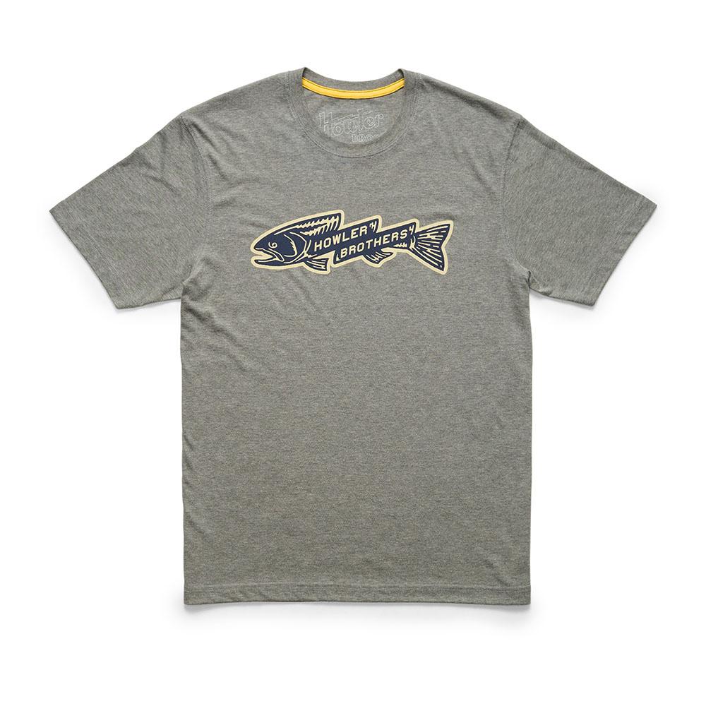 Howler Brothers Trout Bolt TShirt Men's in Athletic Grey Heather
